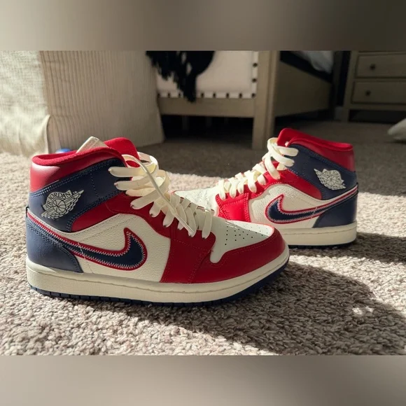 Nike Red, White, and Blue Women's Sneakers - Picture 1 of 3